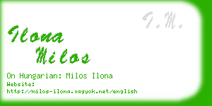 ilona milos business card